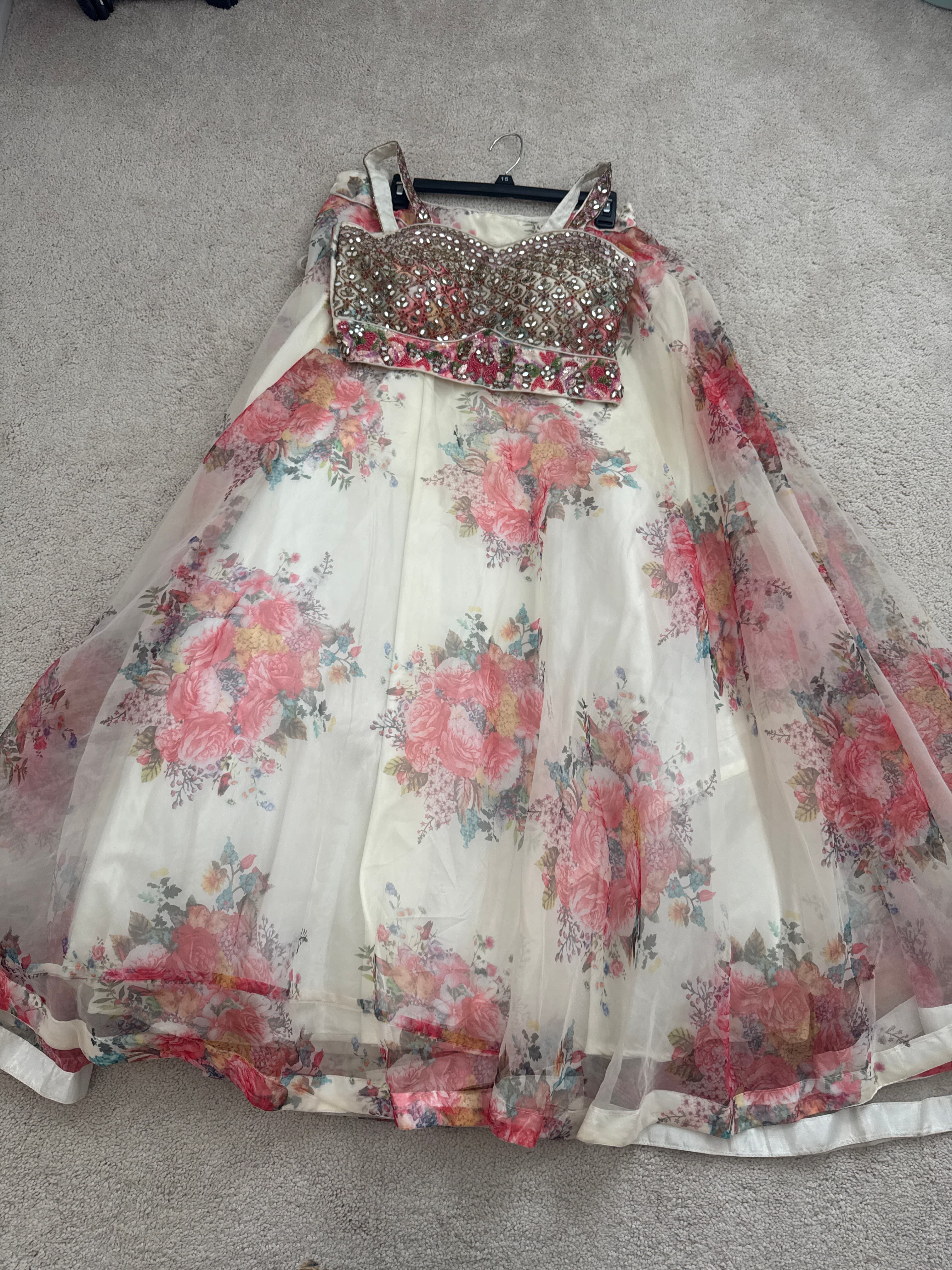 Floral Organza Lehenga