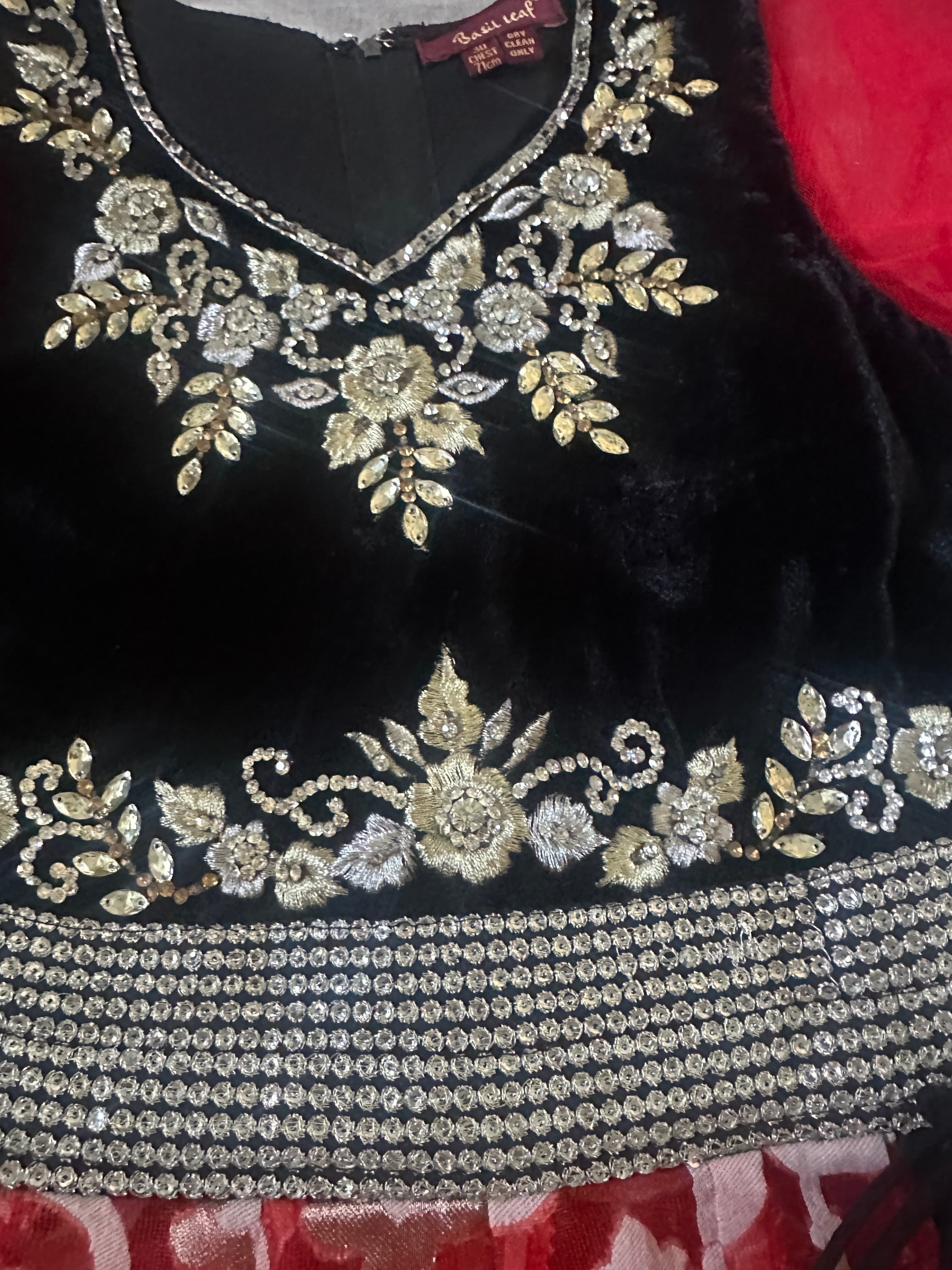 Stone work lehenga