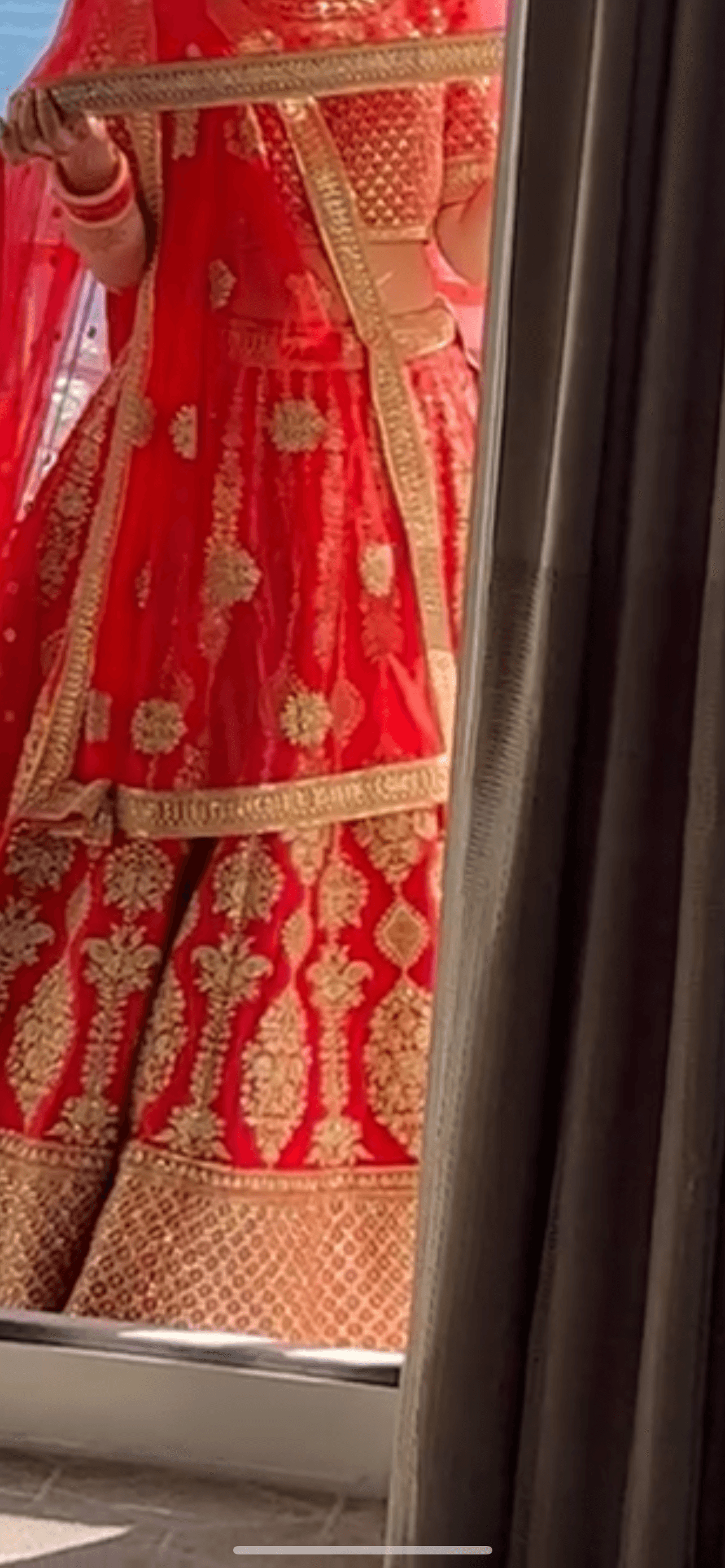 red wedding lehnga