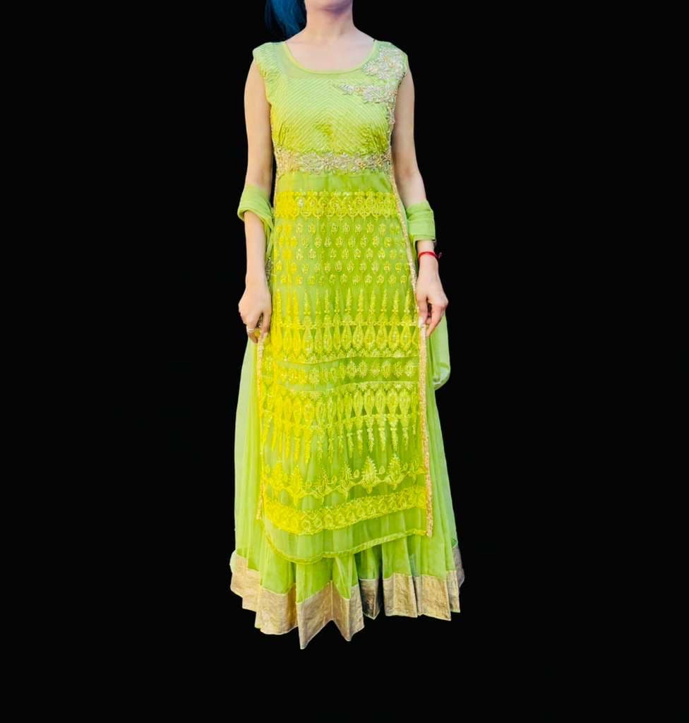 long gown with dupatta